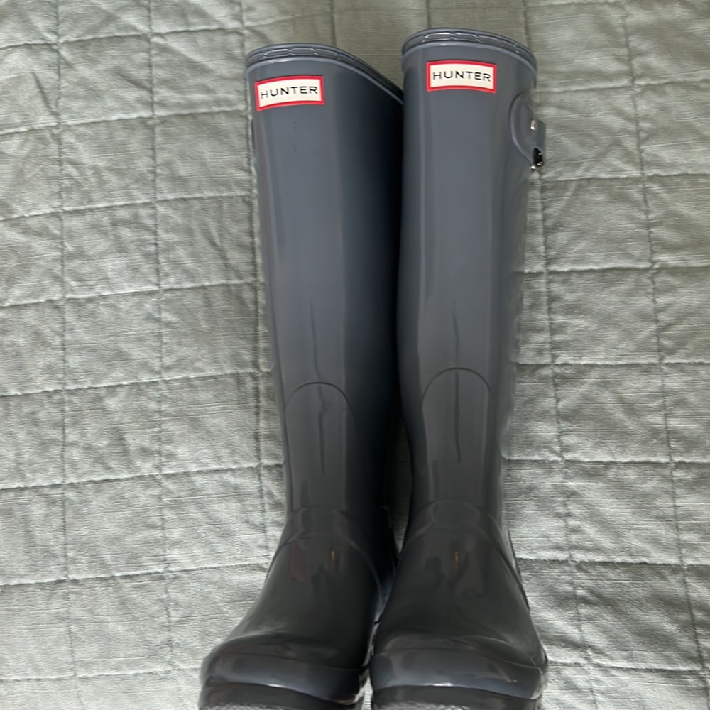 Gray Hunter Rain Boots